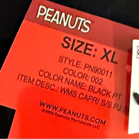 Peanuts Black and White Space Pajama Set Ultra Soft - Picture 8 of 13